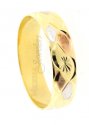 18kt Gold Ring (Wedding band) 3 tone - Click here to buy online - 192 only..