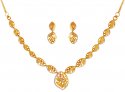 22Kt Gold Two tone Necklace Set - Click here to buy online - 2,743 only..