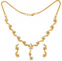 22 Kt Gold Necklace Earring Set  - Click here to buy online - 2,755 only..