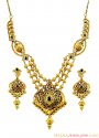22K Antique Kundan Necklace Set - Click here to buy online - 4,586 only..