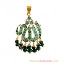 22K Gold Allah Pendant - Click here to buy online - 813 only..