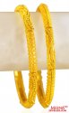 22Kt Gold filigreeBangles(2 pcs) - Click here to buy online - 2,926 only..