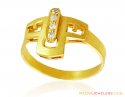 Click here to View - 22k Fancy Gold Matte Finish Ring 