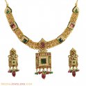 Kundan Necklace Set (22K Gold) - Click here to buy online - 10,171 only..