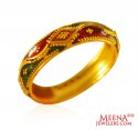 22Kt Gold Meenakari Ring  - Click here to buy online - 346 only..