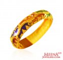 22 Karat Gold Meenakari Ring  - Click here to buy online - 465 only..