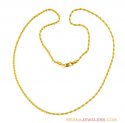 Click here to View - 22K Fancy Light Rope Chain(16 inch) 