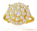 Click here to View - 22k Signity Stones Floral Ring 