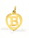 Click here to View - 22Kt Gold Initial Pendant 
