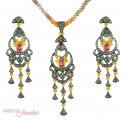18Kt Victorian Pendant Set - Click here to buy online - 1,716 only..