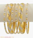 Click here to View - Gold Two Tone Bangles Set (22Kt) 