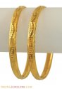 22K Machine Gold Bangles (2 Pcs) - Click here to buy online - 1,522 only..