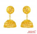22k Gold Filigree Jhumki - Click here to buy online - 2,445 only..