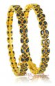 Click here to View - 22Kt Gold Bangle With Sapphire ( 1 pc) 