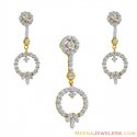 Sophisticated Fancy Pendant Set 22K - Click here to buy online - 674 only..