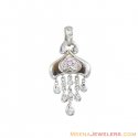 18K White Gold Fancy  Pendant - Click here to buy online - 802 only..