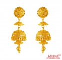 22k Gold Filigree Jhumki - Click here to buy online - 1,808 only..