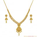 Click here to View - 22k 2 Tone Filigree Necklace Set 