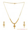 22K Filigree Two Tone Necklace Set - Click here to buy online - 1,139 only..