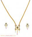 Click here to View - 22Kt Signity Necklace Set 