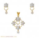 Signity Two Tone Pendant Set - Click here to buy online - 579 only..