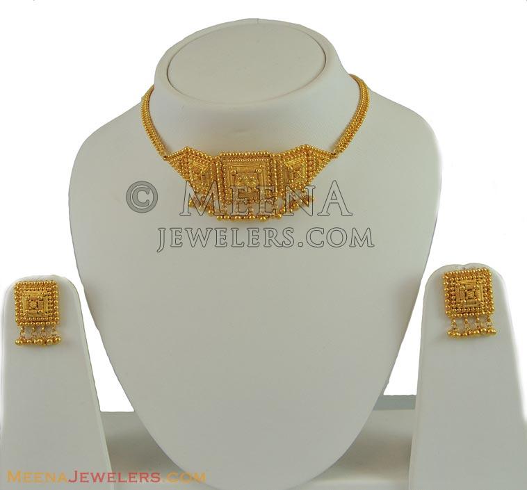 K Gold Necklace Earring Set Stls K Yellow Gold Necklace