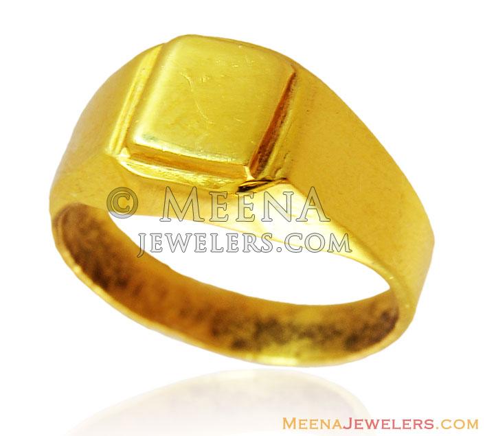 Indian Gold Mens 22K Ring RiMs15268 22K Gold Ring for men's