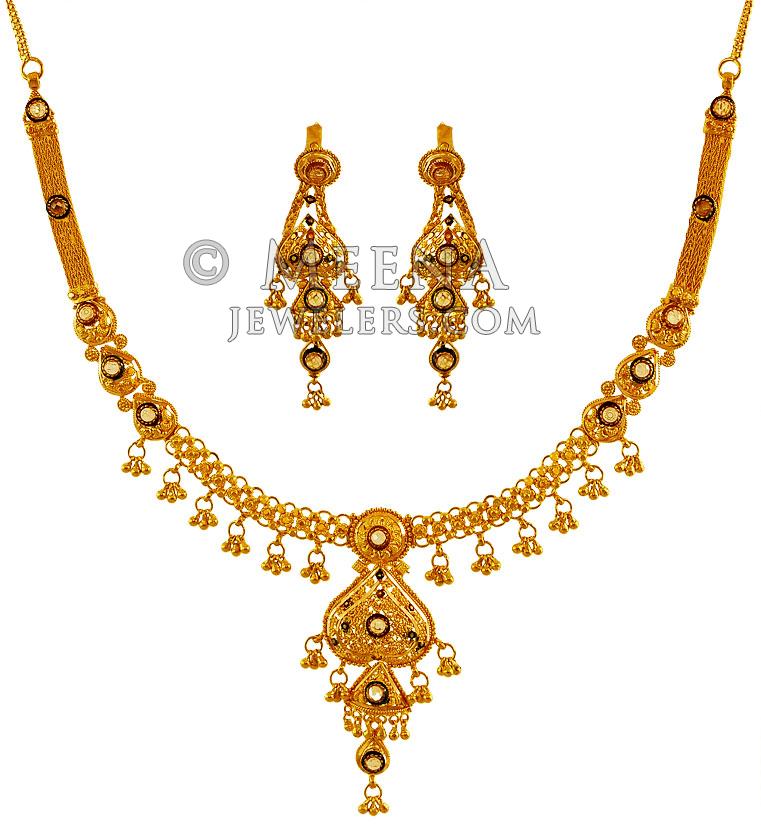 K Exclusive Gold Necklace Set Stgd K Gold Necklace And