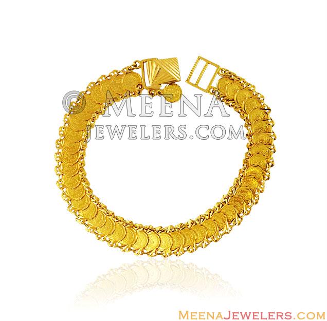 21K Fancy Gold Coin Bracelet BrLa15683 21K Yellow Gold ladies