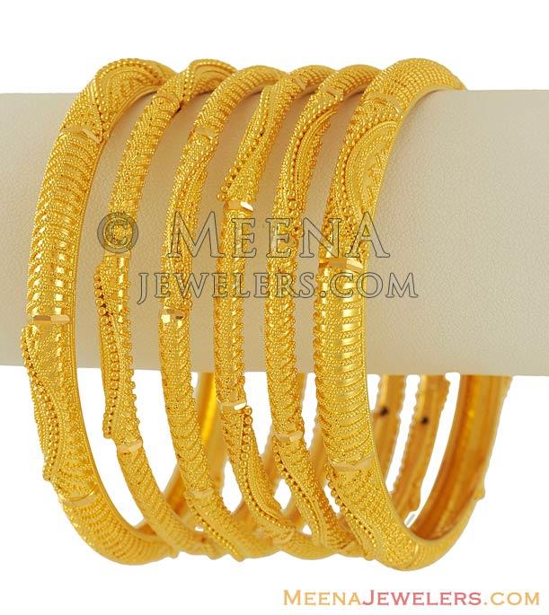 Indian Bridal Bangles (22K Gold) BaSt6292 22K Indian Bridal Bangles