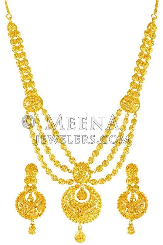 Karat Gold Necklace Set Stgo K Gold Necklace And Earring