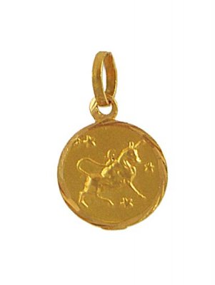 22K Gold Taurus Pendant ( Zodiac Gold Pendants )