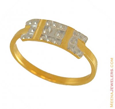 Gold Rhodium polish Ring ( Ladies Gold Ring )