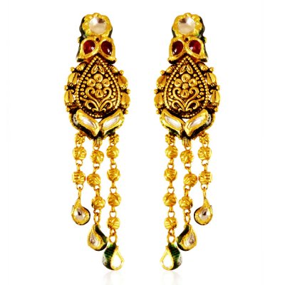 22Kt Gold Antique Chand Bali ( Exquisite Earrings )