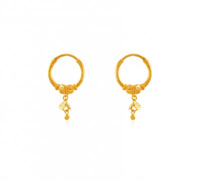 Hoop Design Gold Earrings ( Hoop Earrings )