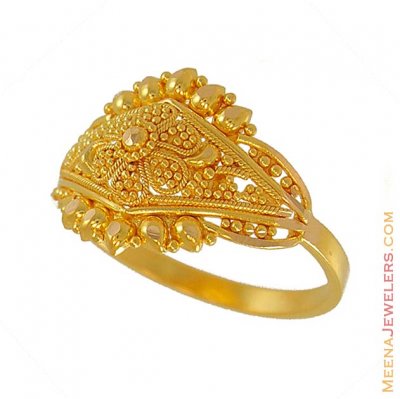 Indian Filigree Ring (22K Gold) ( Ladies Gold Ring )