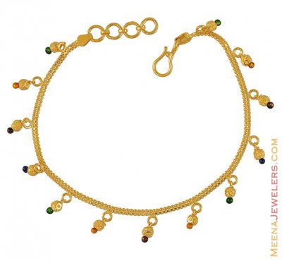 22k Gold Meenakari Bracelet ( Ladies Bracelets )