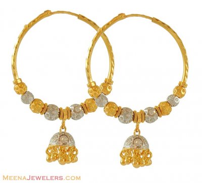 22Kt Gold Jhumki Bali ( Hoop Earrings )