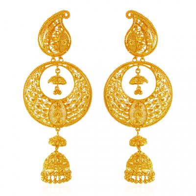 22 Karat Gold Chand bali ( Exquisite Earrings )