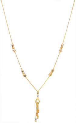 22kt Gold Two Tone neck Chain(16in) ( 22Kt Gold Fancy Chains )