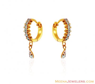 22K Clip On Earring With Hanging ( Clip On Earrings )