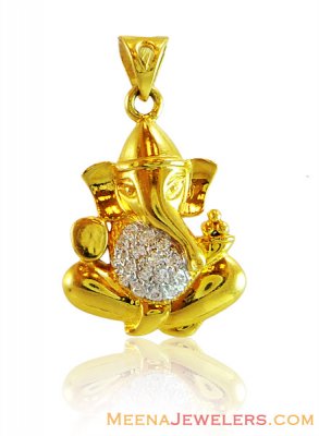 22k Gold Designer Ganesha Pendant ( Ganesh, Laxmi and other God Pendants )