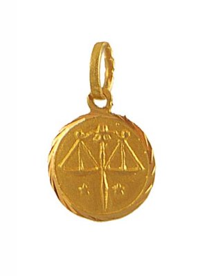 22Kt Gold Libra Pendant ( Zodiac Gold Pendants )