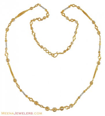 22Kt Gold 2 Tone Chain (26 Inch) ( 22Kt Long Chains (Ladies) )