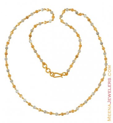 Two Tone Gold Long Chain  ( 22Kt Long Chains (Ladies) )