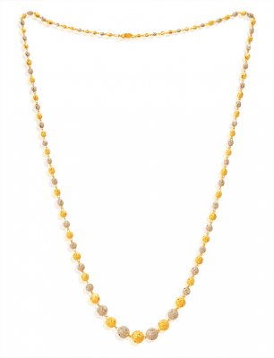 22k Gold Balls Two Tone  Chain ( 22Kt Gold Fancy Chains )