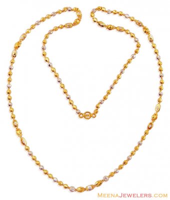 Two Tone 22K Chain(24 Inches) ( 22Kt Long Chains (Ladies) )