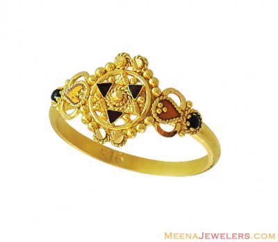 Meenakari Gold Ring 22K ( Ladies Gold Ring )