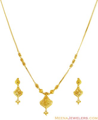Indian Fancy Filigree Necklace Set  ( Light Sets )