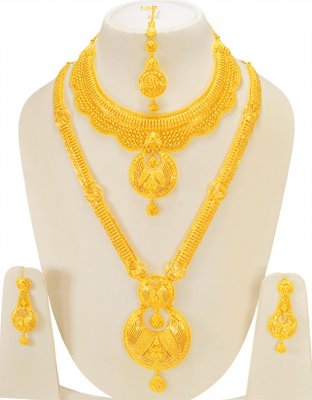 Indian Bridal Necklace Set 22K  ( Bridal Necklace Sets )